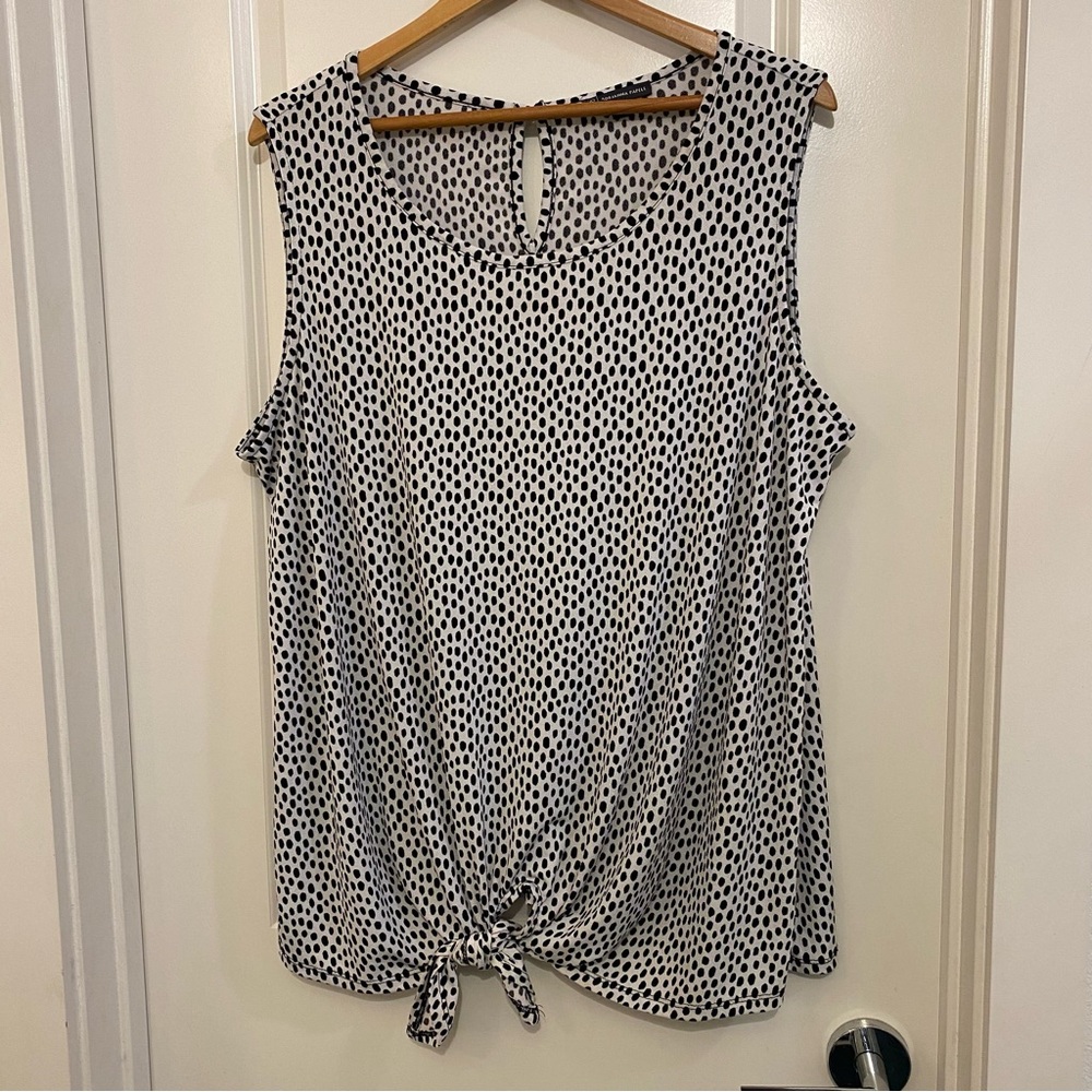 Adrianna Papell tie-front tank, size 2x
